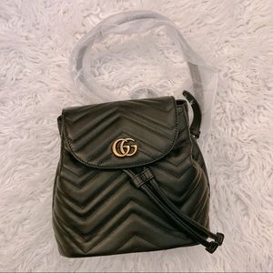 Gucci Black Quilted Backpack